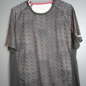 Calvin Klein Performance Men Grey Regular Fit Short Sleeve Shirt Size Large